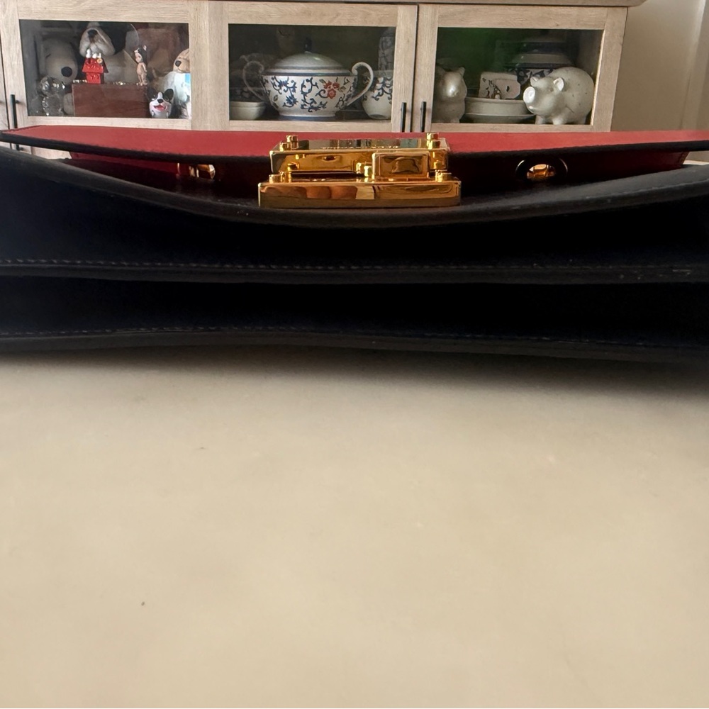 Michael Kors Collection Two-Tone Red and Black Clutch - Picture 3 of 7